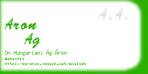 aron ag business card