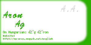 aron ag business card